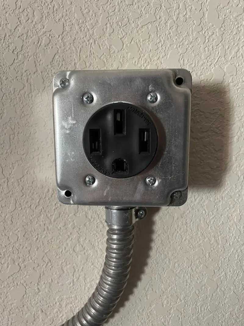 NEMA 14-50 outlet installed for Electrical Panel Upgrade in Fallbrook